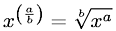 Fractional Exponent to Fractional Root Relationship