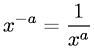 Negative Exponent Definition