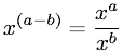 Subtraction of Exponents Rule