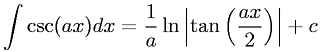 Integral of cosecant