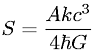 Black Hole Entropy as derived by Stephen Hawking