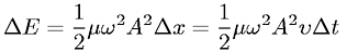 Energy transmitted by a harmonic wave