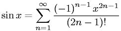 Sine Definition as an Infinite Series