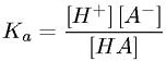 Acid Ionization Constant