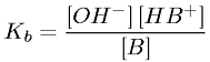 Base Ionization Constant