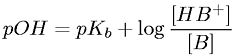 pOH and Base Ionization Equilibrium Constant Relationship