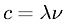 Speed of Light to Wavelength and Frequency Relationship